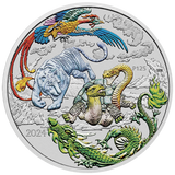 2024 Chinese Myth and Legends - Four Guardians “LAN” 1oz Silver Coin in Card