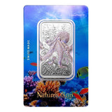 2025 PAMP $2 Nature’s Grip Giant Octopus 1oz Silver Bar In Assay Card