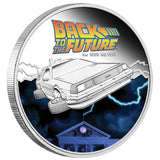 2015 Back to the Future DeLorean 1oz Silver Proof Coin