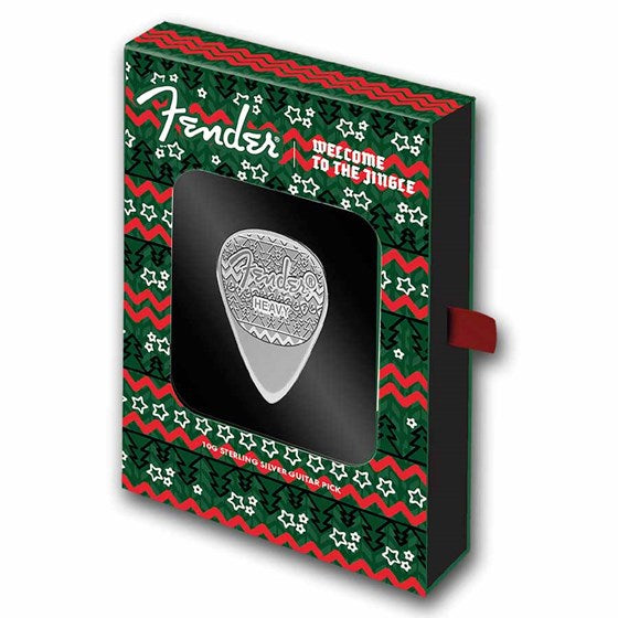 2025 Fender Holiday 351 Heavy Guitar Pick 10g Sterling Silver