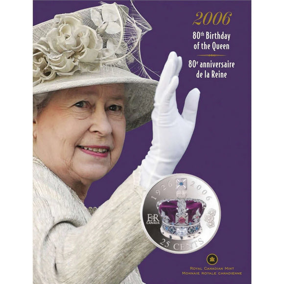 2006 25c 80th Birthday of the Queen - UNC