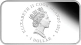 2012 $1 Lunar Calendar Year of The Dragon 1oz Silver Coloured Proof Rectangle Shaped 4 Coin Set
