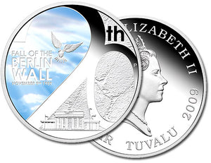2009 20th Anniversary of the Fall of the Berlin Wall 1oz Silver Proof Coin
