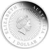 2015 $1 Australian Opal The Ghost Bat 1oz Silver Proof Coin