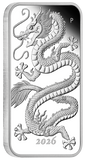 2026 Dragon 1oz Silver Proof Rectangle Coin