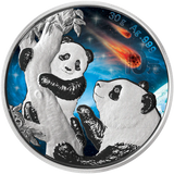 2021 China Panda Glowing Galaxy 30g Silver Coin