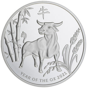 2021 ABC Year of the Ox 1oz Silver Bullion Round