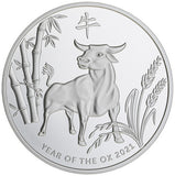 2021 ABC Year of the Ox 1oz Silver Bullion Round