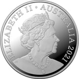 2021 $1 Footprints In Time The Ice Age Footprints of Mungo National Park Silver Proof Coin