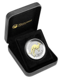 2017 $1 Australian Kangaroo 1oz Silver Gilded Coin
