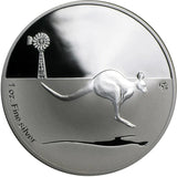 2014 $1 Kangaroo In Outback F15 Privy Mark 1oz Silver Proof Coin