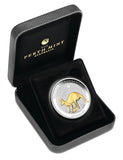 2019 $1 Australian Kangaroo 1oz Silver Gilded Coin