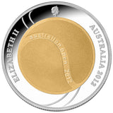 2012 $2 Australian Open 100th Men's Champion Selectively Gold Plated 1oz Silver Proof Coin