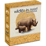 2012 $1 Wildlife In Need Black Rhinoceros 1oz Silver Coloured Proof Coin