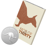 2023 Kangaroo Series 30th Anniversary – Mob of Thirty $1 1 oz ‘C’ Mintmark Fine Silver Frosted Uncirculated Coin