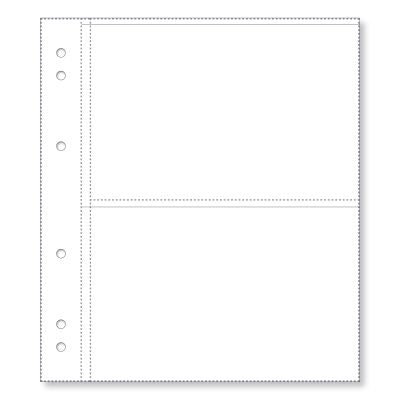 Renniks Album Plastic Refill Pages, 2 Pockets, Pack 10