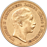 1907 German States (Prussia) 10 Mark Gold Coin VF