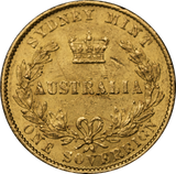 1867 Sydney Mint Type II Gold Sovereign aVF