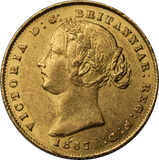 1867 Sydney Mint Type II Gold Sovereign aVF