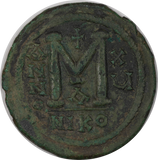 Byzantine Justinian I, Bronze Follis 527-565AD aVF
