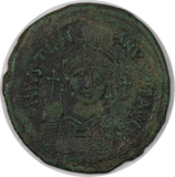Byzantine Justinian I, Bronze Follis 527-565AD aVF