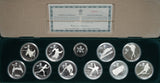 1988 Calgary Winter Olympics 10 Coin Sterling Silver Set
