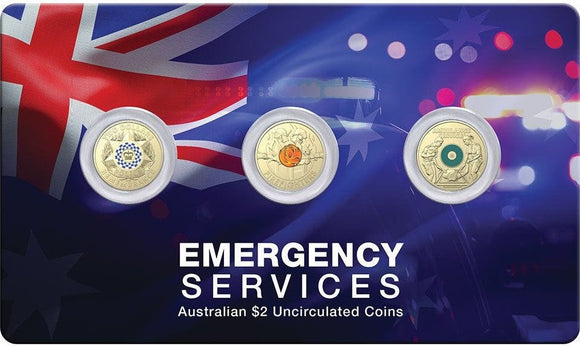 Emergency Services Coloured $2 Trio Pack