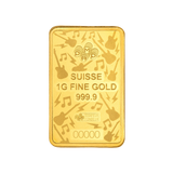 2026 PAMP Fender 80th Anniversary 1g Gold Minted Bar