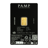 2026 PAMP Fender 80th Anniversary 1g Gold Minted Bar