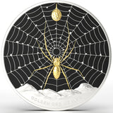 2026 Golden Orb Spider 1oz Silver Proof $5 Coin