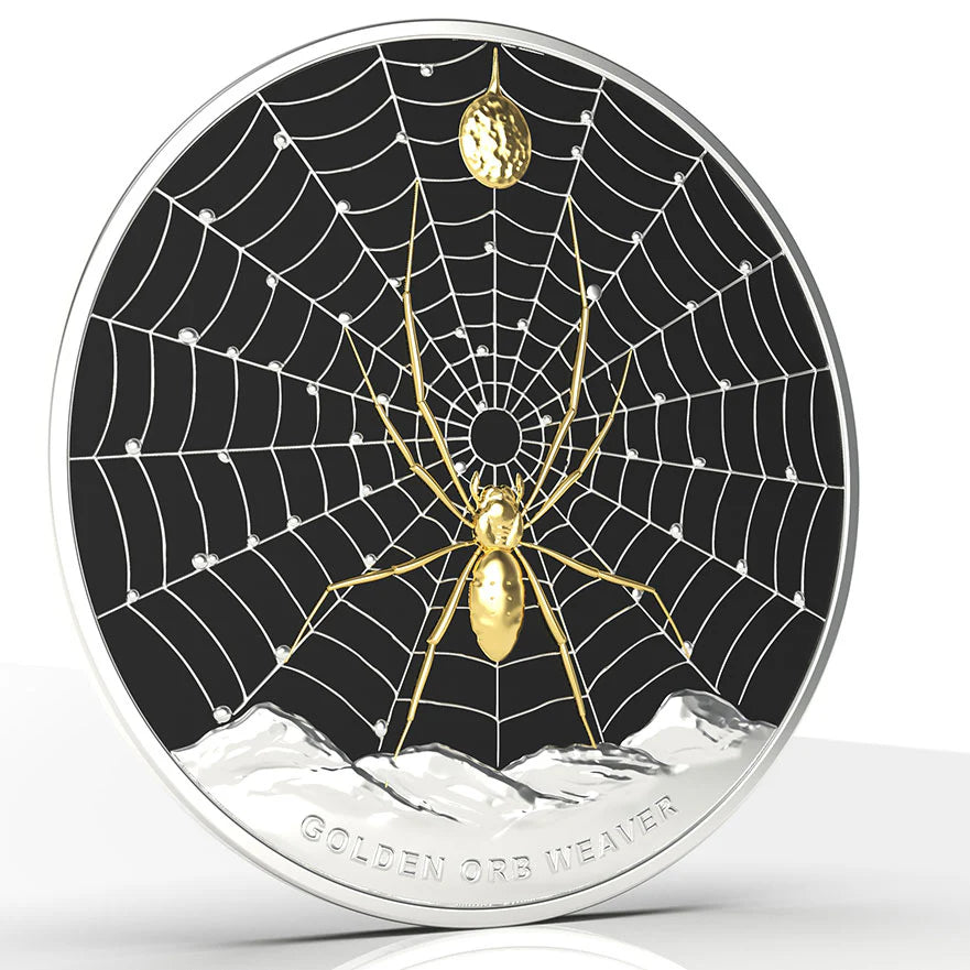 2026 Golden Orb Spider 1oz Silver Proof $5 Coin – Thompsons Coins