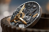 2025 Steampunk Aviation 3oz Ultra High Relief Antique Gilded Silver Coin
