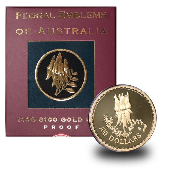 1998 Floral Emblems - Sturt's Desert Pea 1/3oz Gold Proof Coin