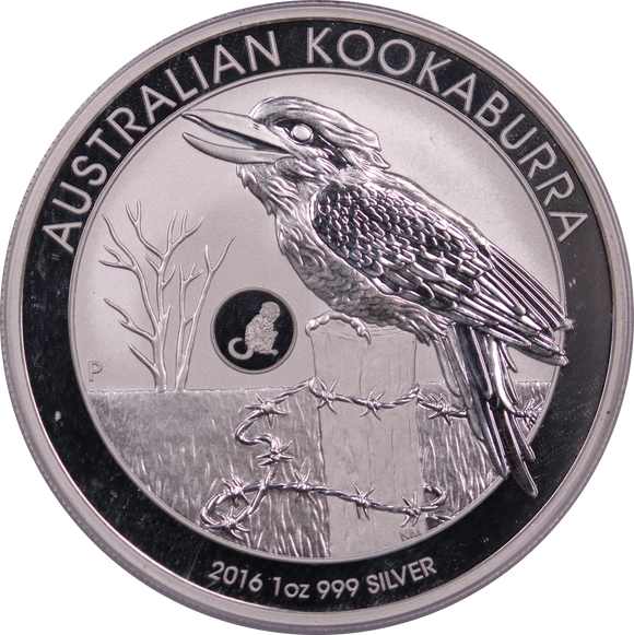 2016 Kookaburra w/ Monkey Privy Mark 1oz Silver Coin