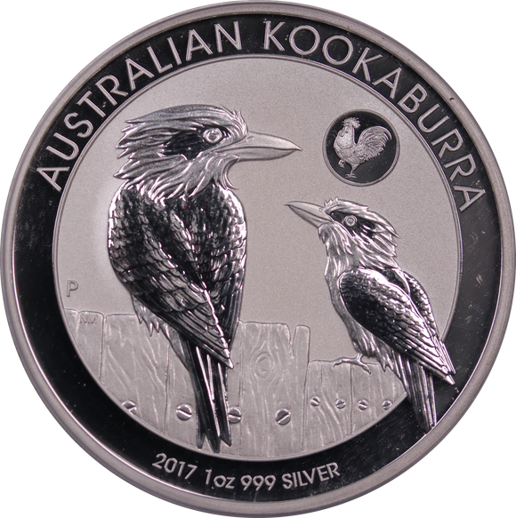 2017 Kookaburra w/ Rooster Privy Mark 1oz Silver Coin