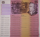 $5 1991 Fraser/Cole aUNC Consecutive run of 10