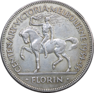 1934/35 Centenary Florin gVF