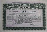 Australia 1945 One Pound War Savings Certificate
