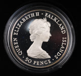 1982 Falkland Islands Liberation Crown Silver Proof Coin with Case