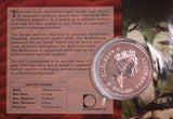 1990 Kookaburra 1oz Silver Coin in Card (Damaged Card)