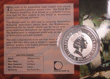 1991 Kookaburra 1oz Silver Coin in Card