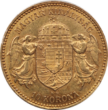 Hungary 1908 10 Korona Gold Coin VF