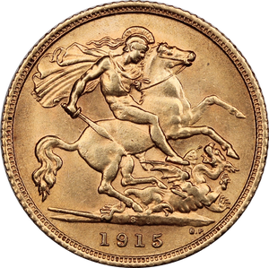 1915 Sydney Mint Half Sovereign gEF