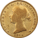 1864 Sydney Mint Half Sovereign aFine