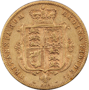 1873 GB Queen Victoria Young Head Half Sovereign VG