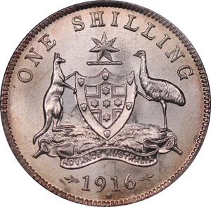 1916M Shilling MS64