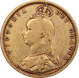 1891 Sydney Mint Queen Victoria Jubilee Head Half Sovereign aFine