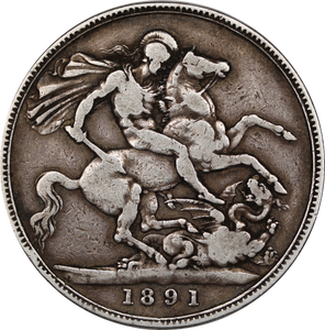 GB 1891 Crown Fine