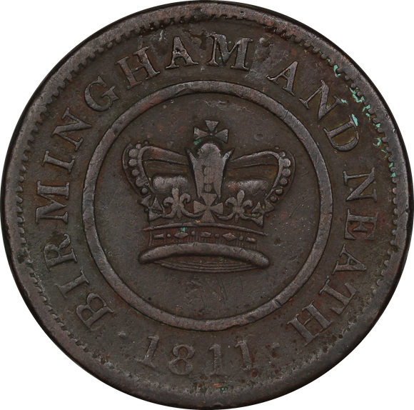 1811 Birmingham and Neath Copper Penny Token Fine