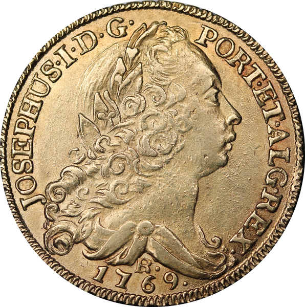 1769 Brazil Joseph I Gold Half Johanna 6400 Reis EF – Thompsons Coins